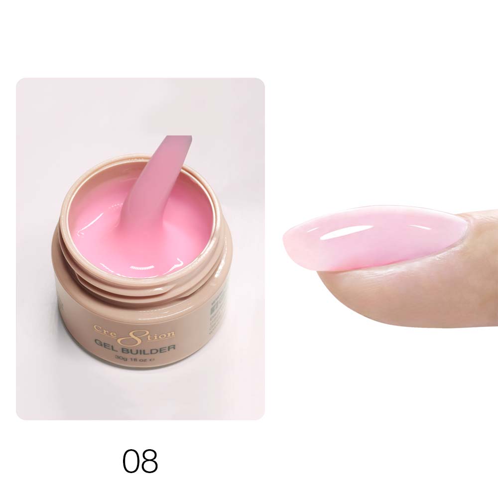 Cre8tion Overlay Builder Gel, Hema Free, Low Heat 1oz #08