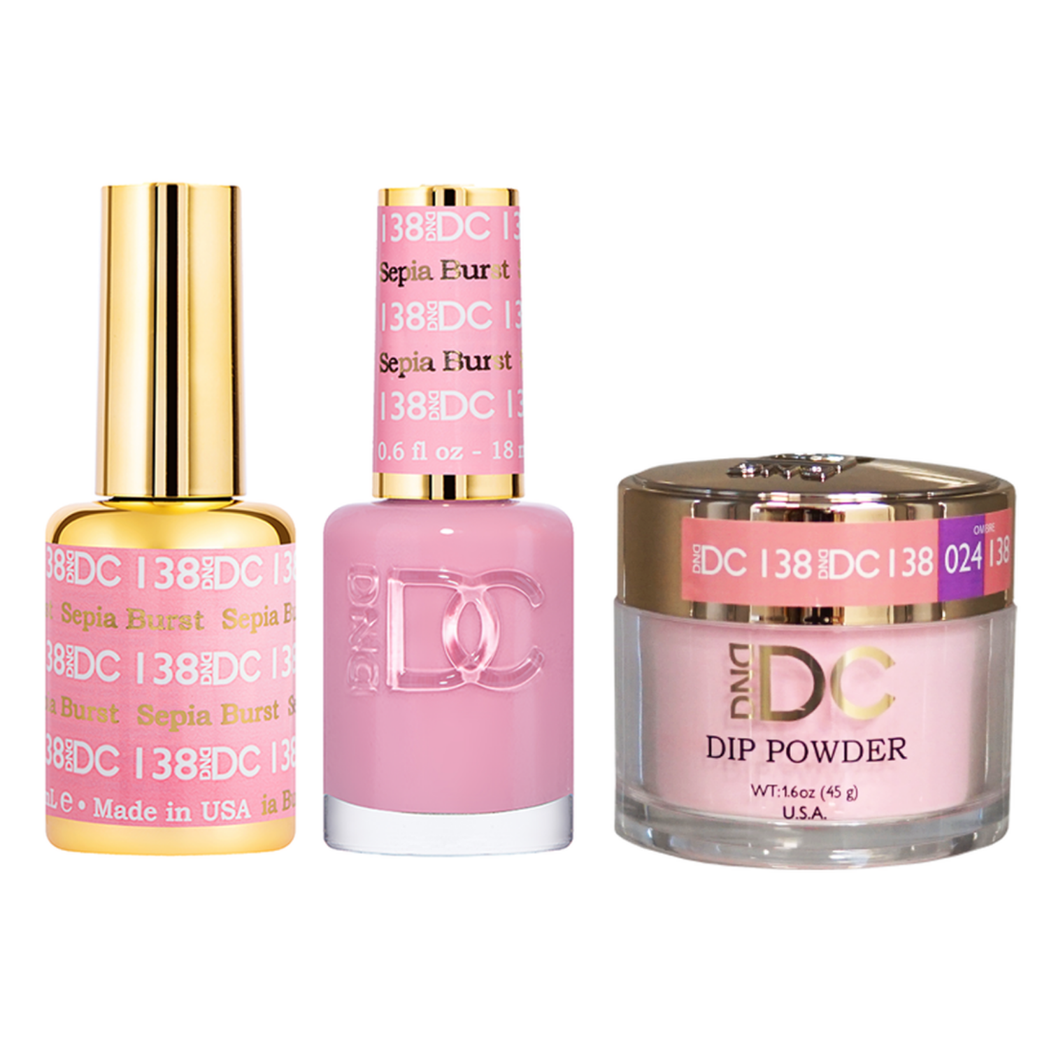 DND - DC Gel & Lacquer & Dip Trio (#71 - #144)