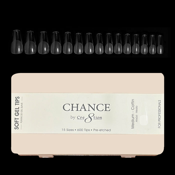 Chance - Coffin Soft Tips Box 600pcs (XS, S, M, L, XL)