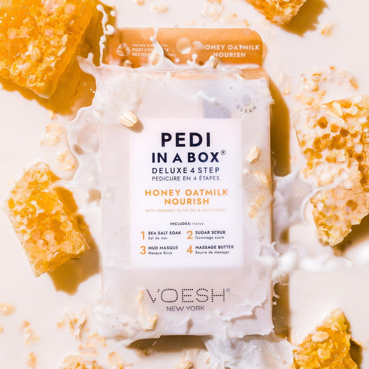 VOESH - Deluxe Pedicure 4in1 Case 50pcs - Honey Oatmilk Nourish
