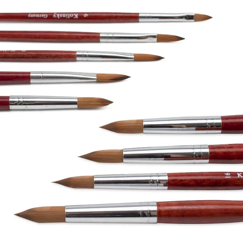Kolinsky Germany Acrylic Brushes Nail Brush size #8-#24