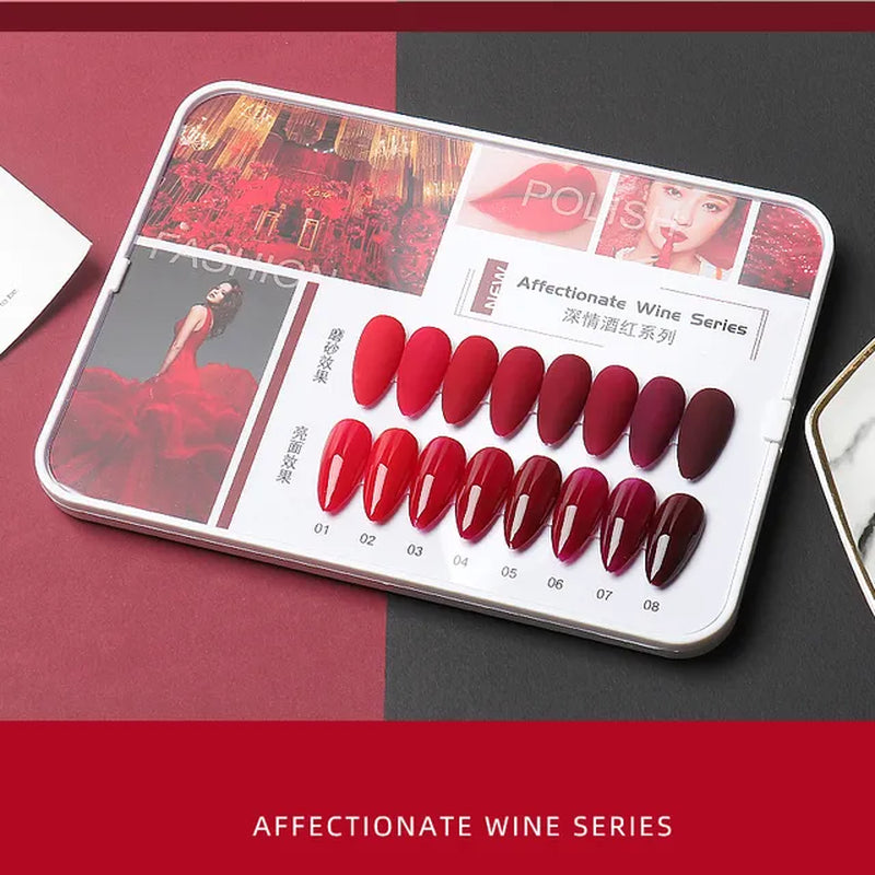 Nail Gel Polish UV Set 8 Colors for Professional Nail Salon