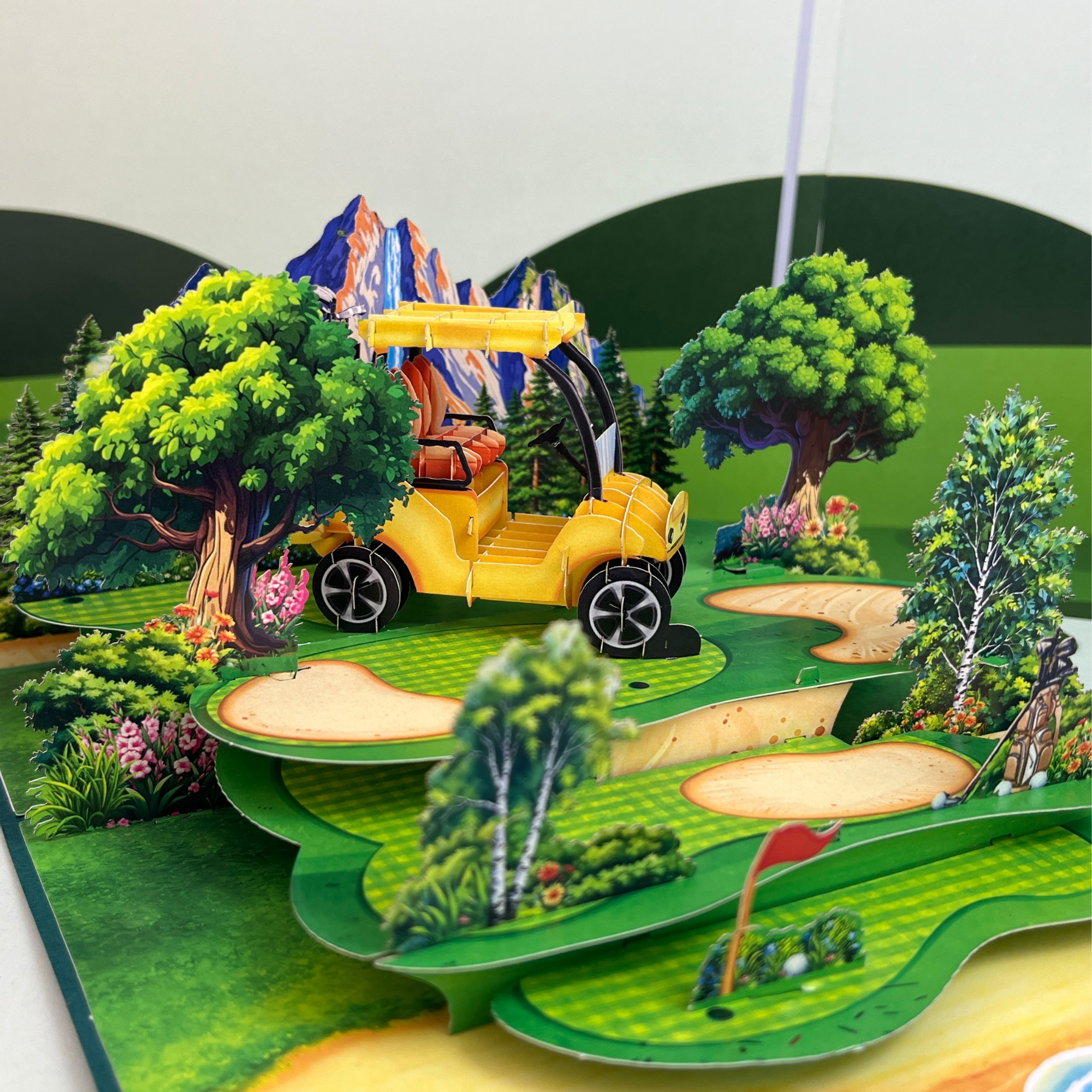 Pop Up Greeting Card Golf Sport Tournament Birthday Thank You Anniversary Holiday for Him Husband Boyfriend Adventure Outdoor Fun Vacation