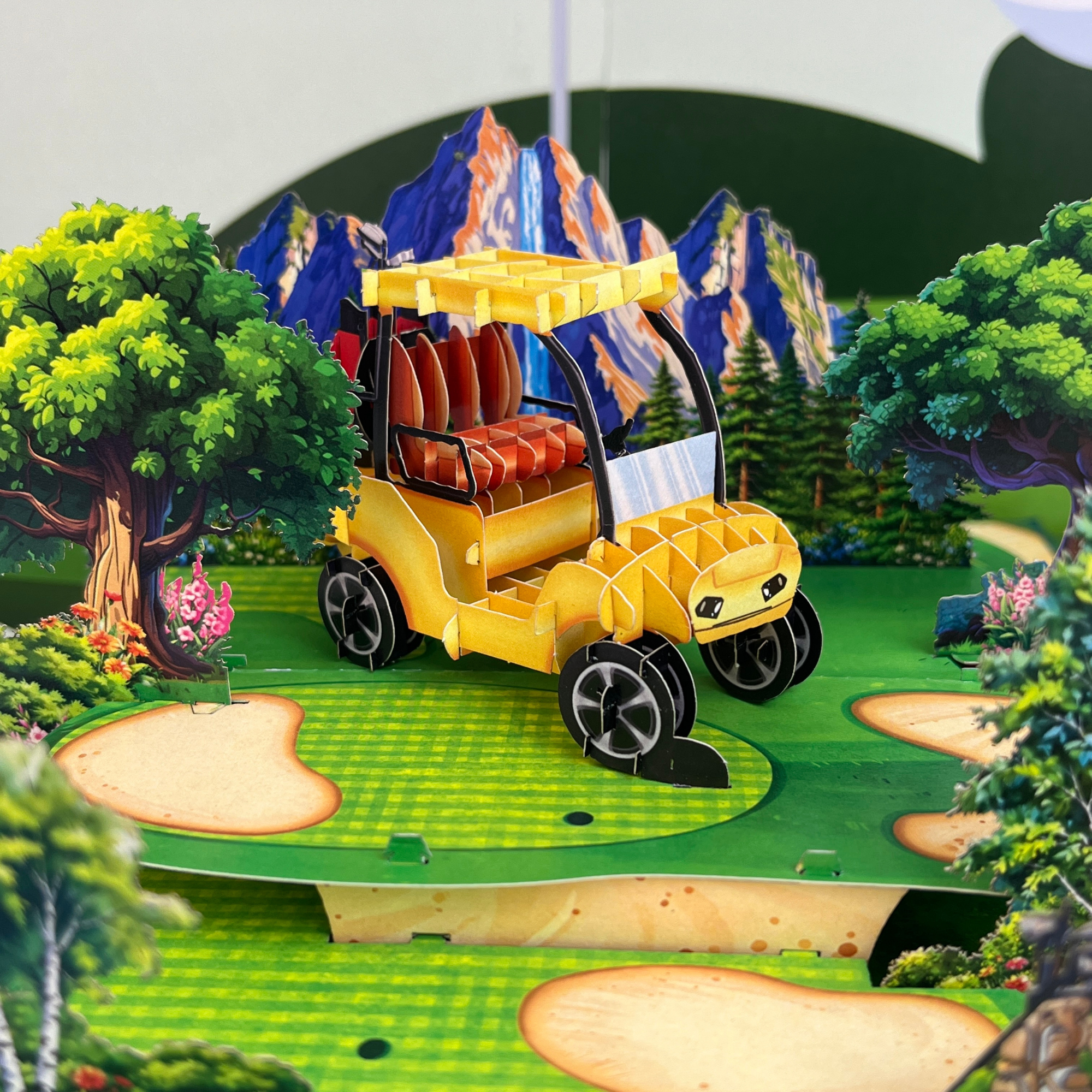 Pop Up Greeting Card Golf Sport Tournament Birthday Thank You Anniversary Holiday for Him Husband Boyfriend Adventure Outdoor Fun Vacation