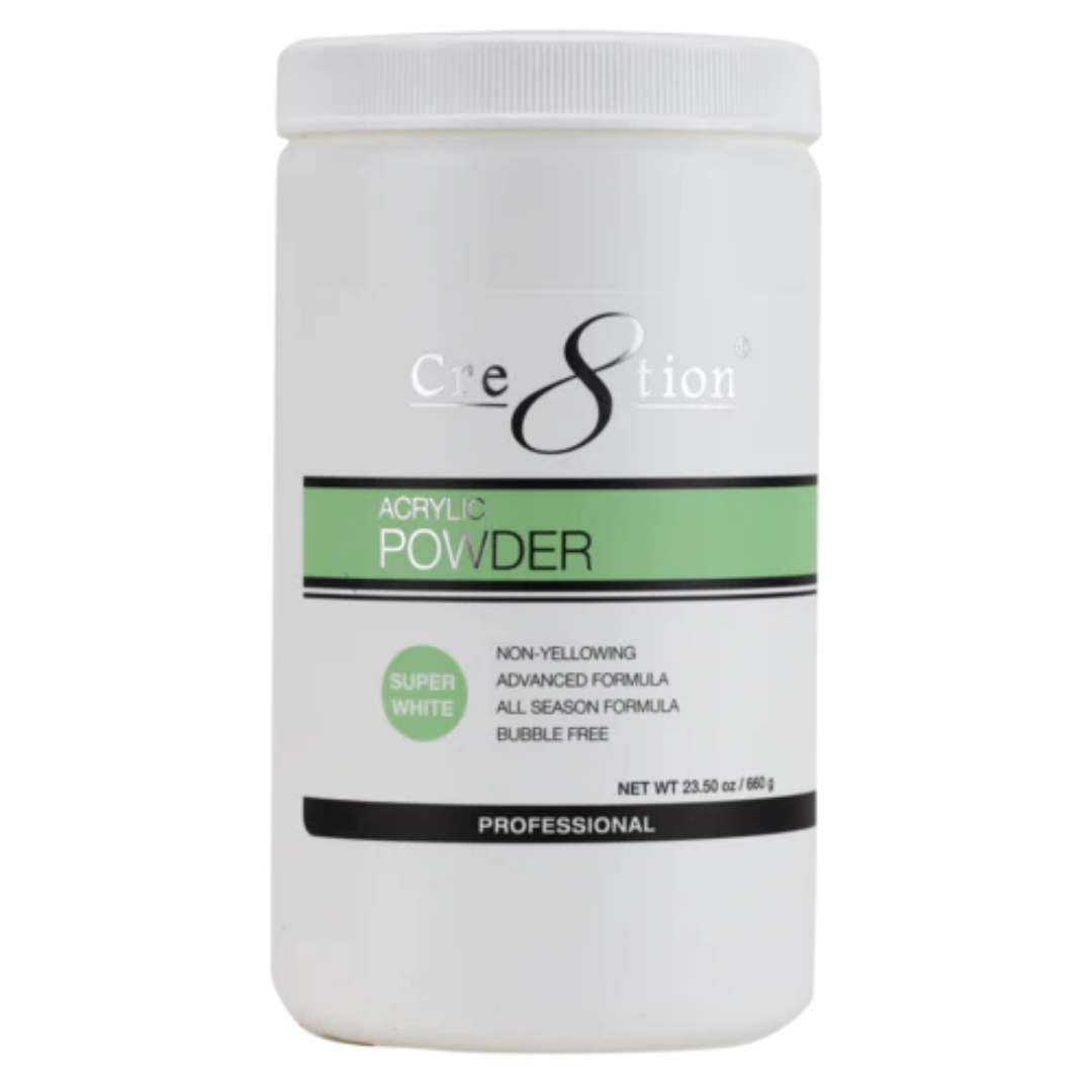 Cre8tion - Acrylic Powder 23.5oz (Clear, Pink, White, Natural...)