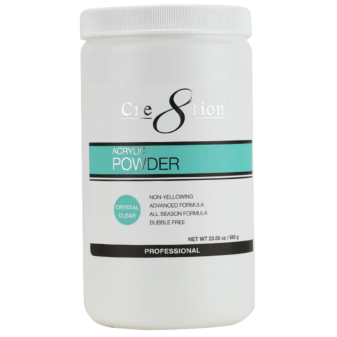 Cre8tion - Acrylic Powder 23.5oz (Clear, Pink, White, Natural...)