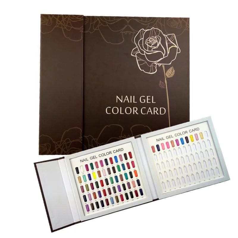 Nail Tips Display Book Nail Art Showing Shelf Gel Nail Polish Color Chart Display Board 120 Colors