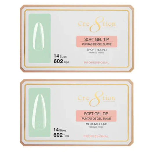 Cre8tion - Gel Tips Combo 2 Sizes: Round