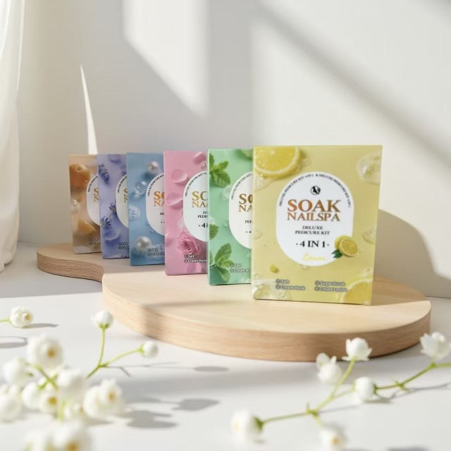 Soak Nail Spa Deluxe Pedicure Kit 4in1 (60pcs/case)