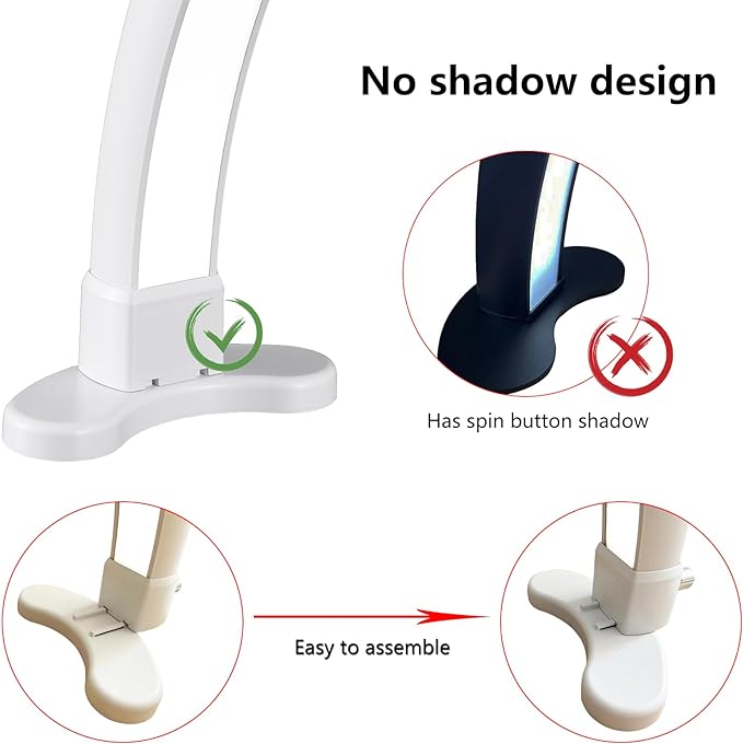 Sumika - Half Moon Light for Nail Table (White, Diamond)