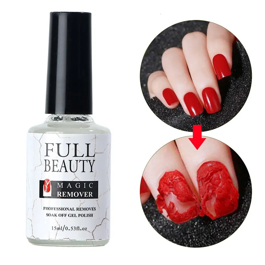 Magic Remover Nail Gel Polish Fast Remover Gel Polish 0.5oz Soak off UV LED Cleaner 2 bottles