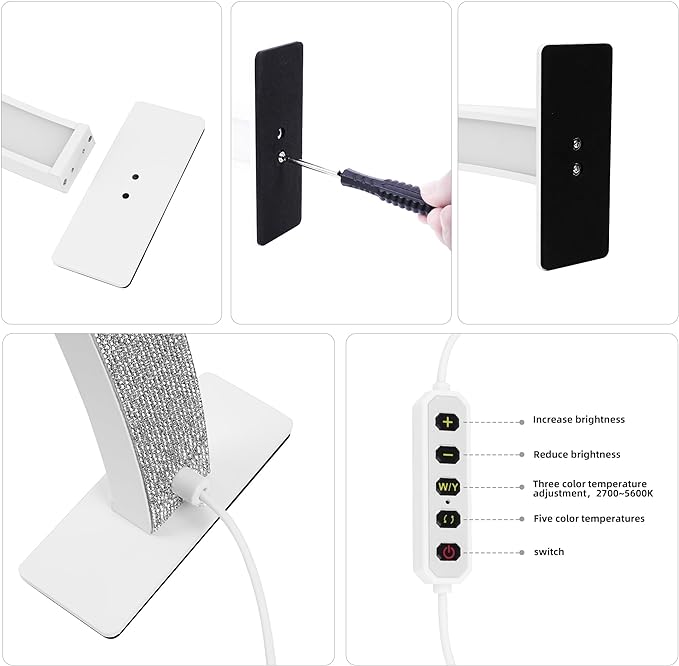 Sumika - Half Moon Light For Nail Table (Diamond White)