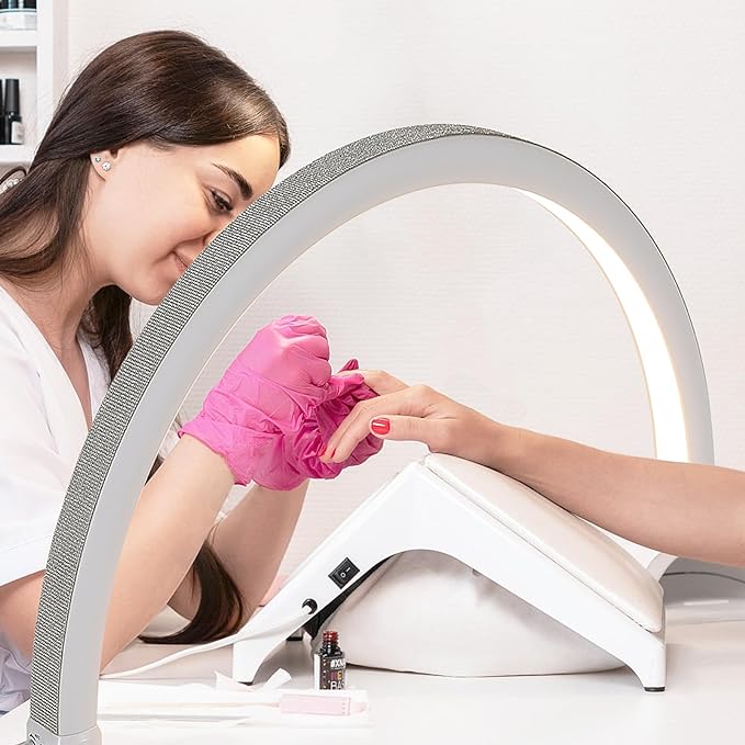 Sumika - Half Moon Light for Nail Table (White, Diamond)