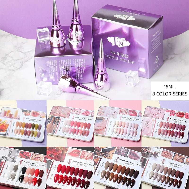 Nail Gel Polish UV Set 8 Colors for Professional Nail Salon