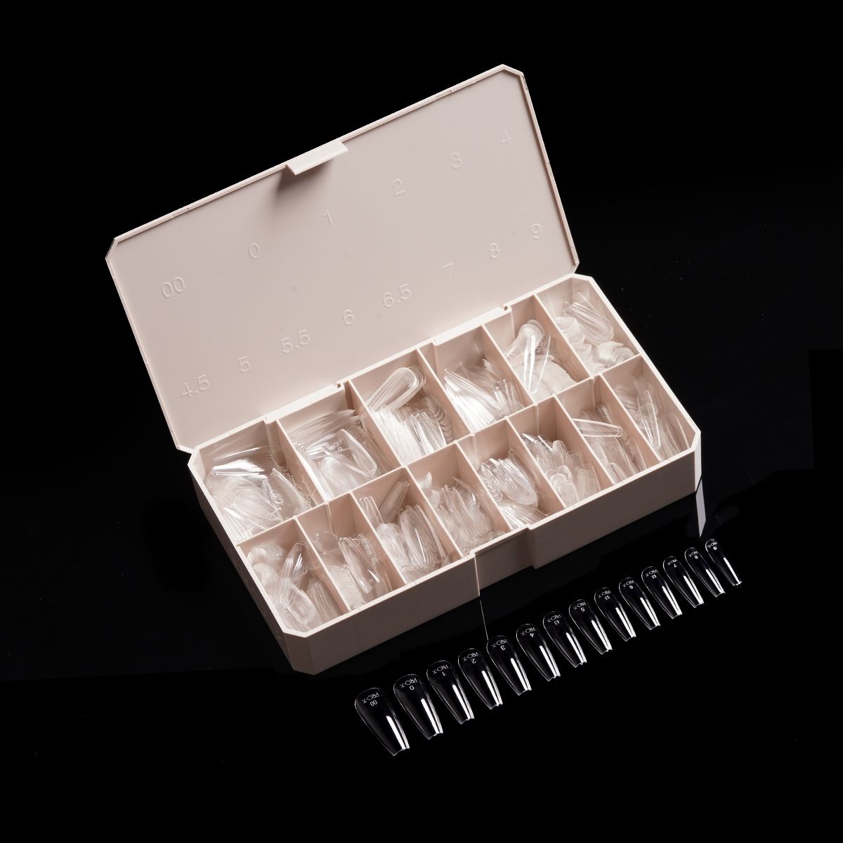 iGel PRO-X Soft Gel Nail Tips 15 - Natural Coffin Long (600 pcs)