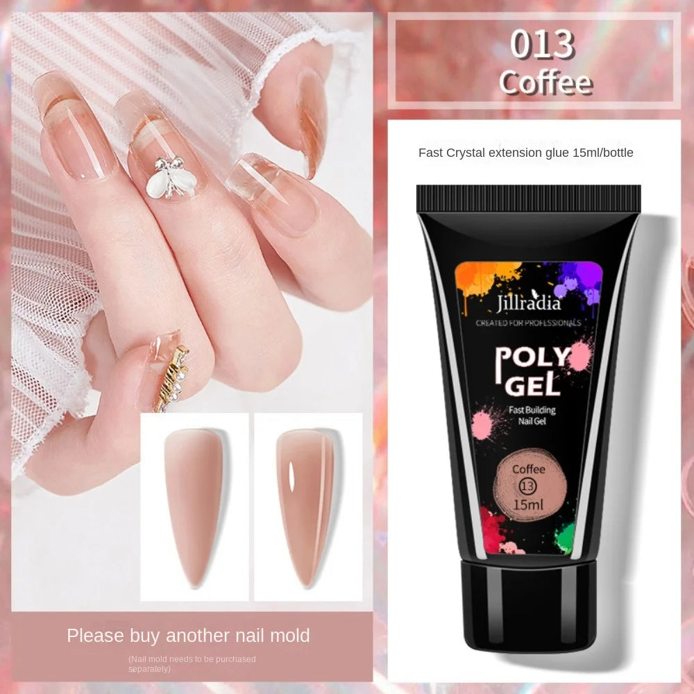 Poly Gel, Fast building Nail Gel, Nail Extension Builder UV Nail Gel 15ml/0.5oz