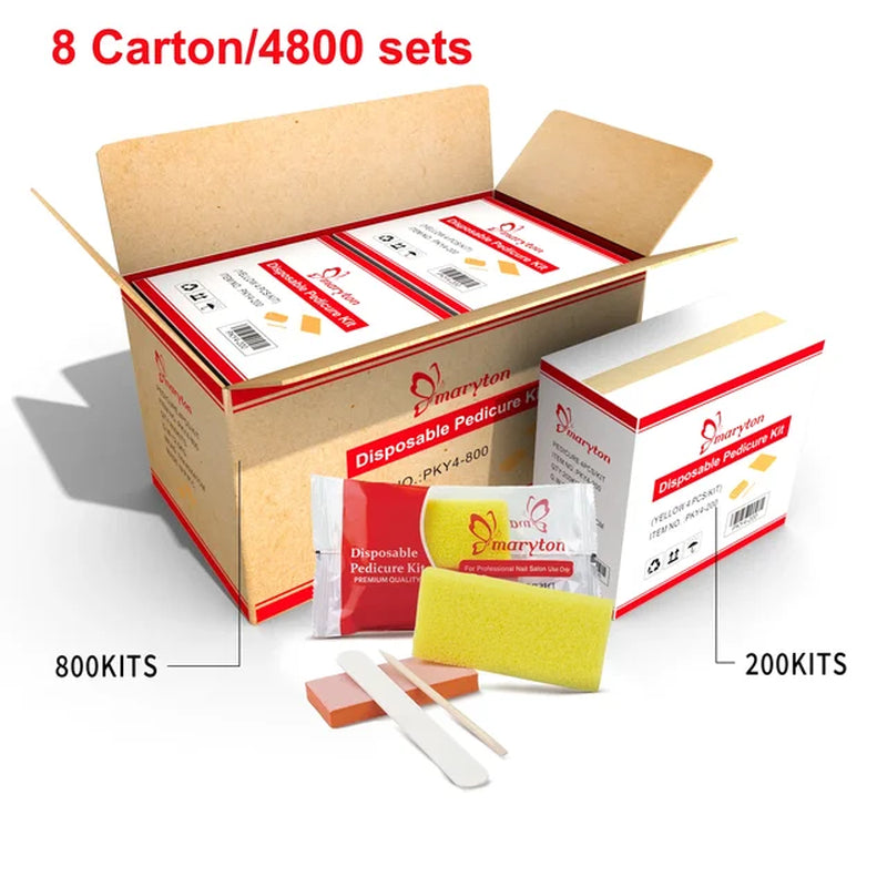 800 Sets/Carton Disposable Pedicure Nail File Kits Salon Manicur Natural Nail Polis