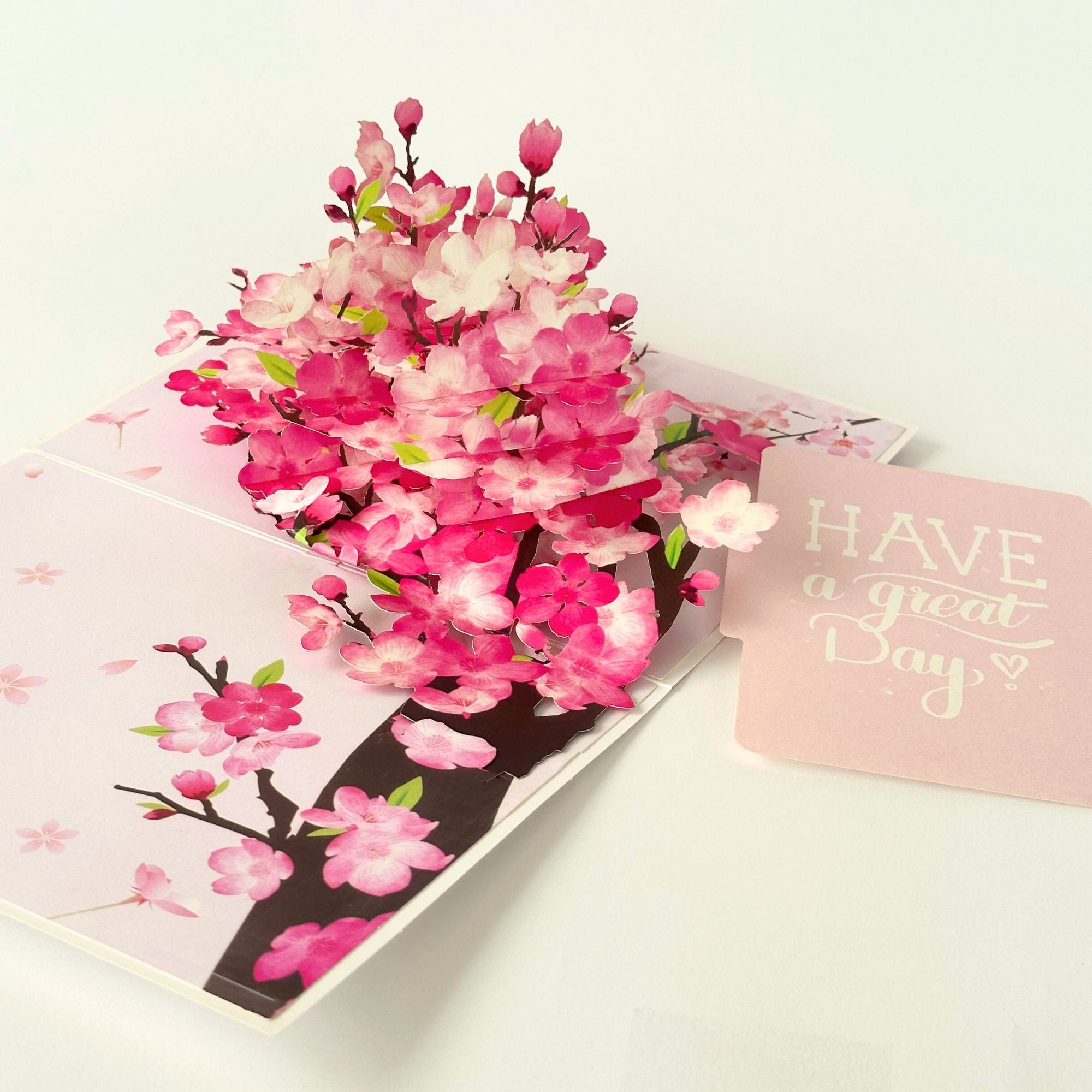 Pop Up Greeting Card Spring Cherry Blossom Blooming Colorful Nature Card Gift Idea Love Thank You Birthday Family Card Mother's Day Gift