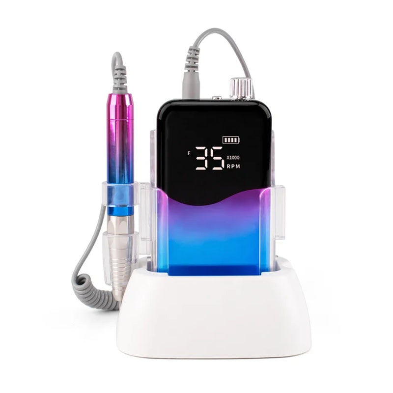 New High Quality Professional 85W Desktop Portable Cordless Rechargeable 35000 RPM Brushless Electric Nail Drill Machine