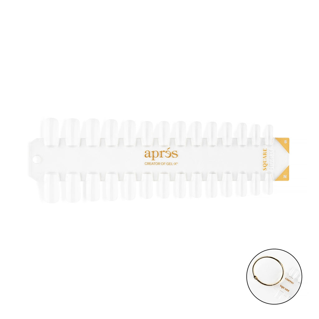 Apres - Gel-X Tip Swatch: Natural/Sculpted Square Medium