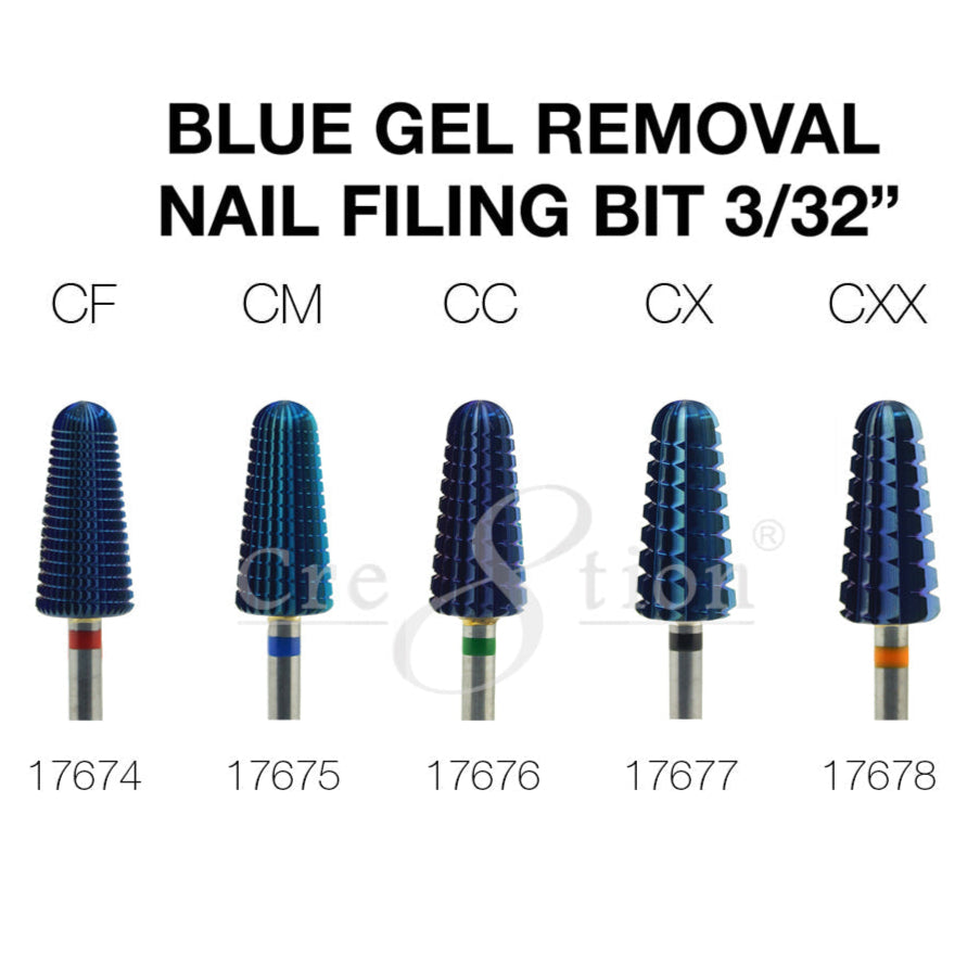 Cre8tion - Blue Gel Removal - Nail Filing Bit - 3/32