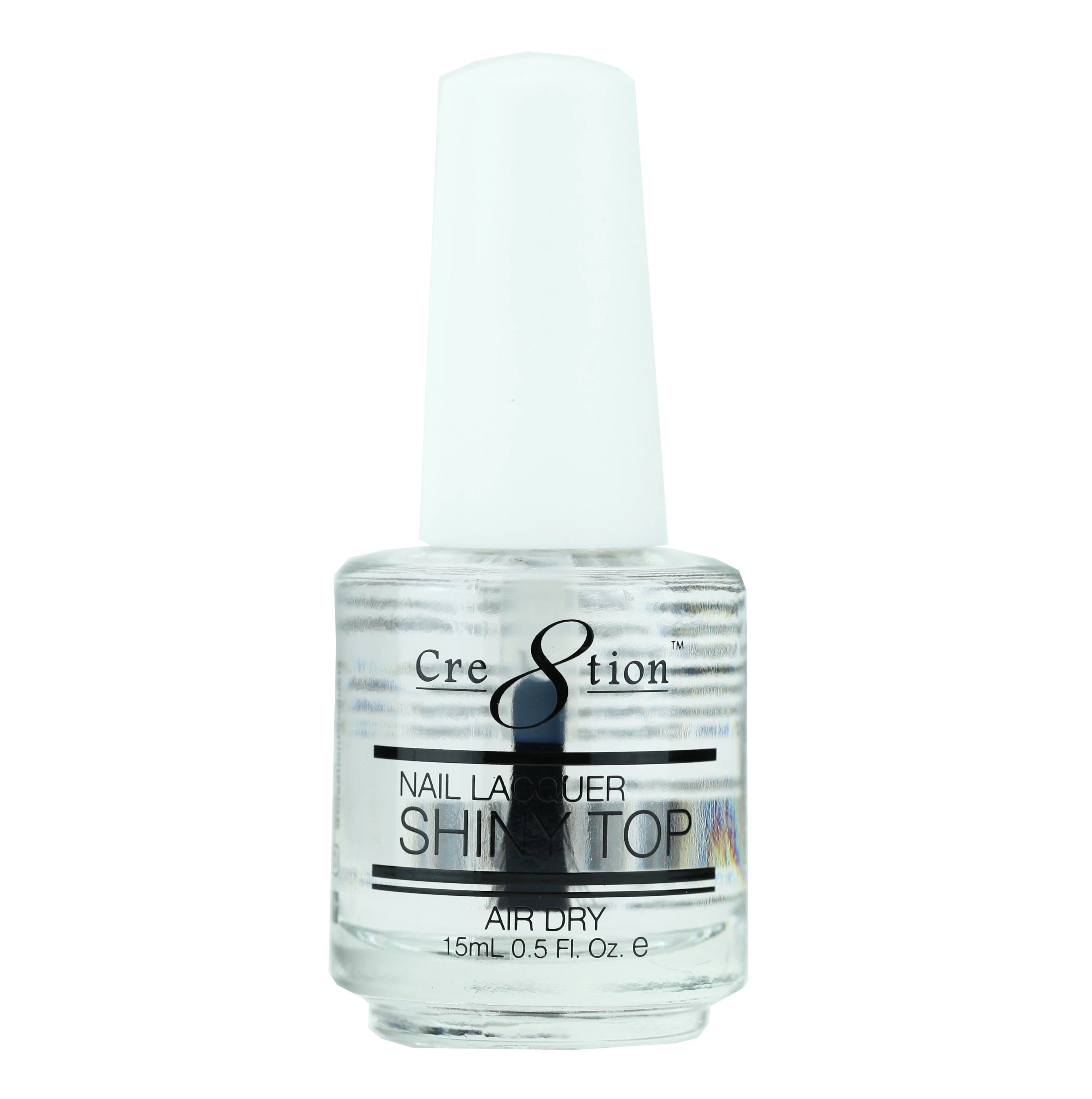 Cre8tion - Lacquer Base, Top, Super White, Black (15ml)