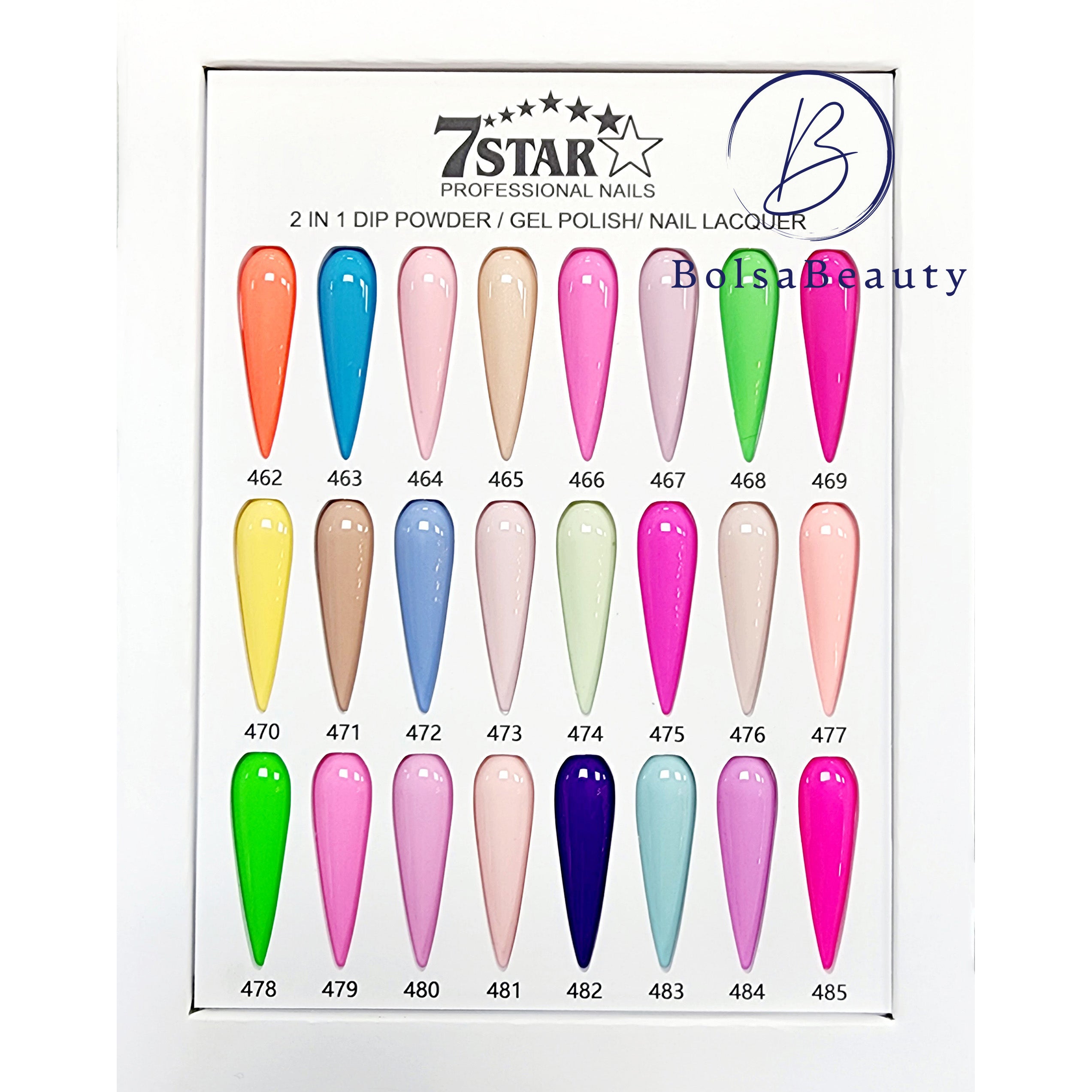 7 Star - Gel & Lacquer & Dip Trio (#462 - #485) - NEW 2024