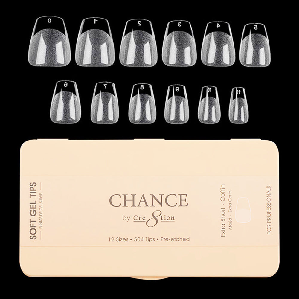 Chance - Coffin Soft Tips Box 600pcs (XS, S, M, L, XL)