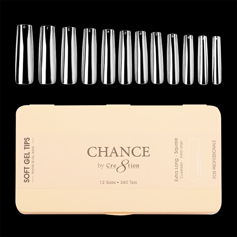 Chance - Square Soft Tips Box 600pcs (XS, S, M, L, XL)
