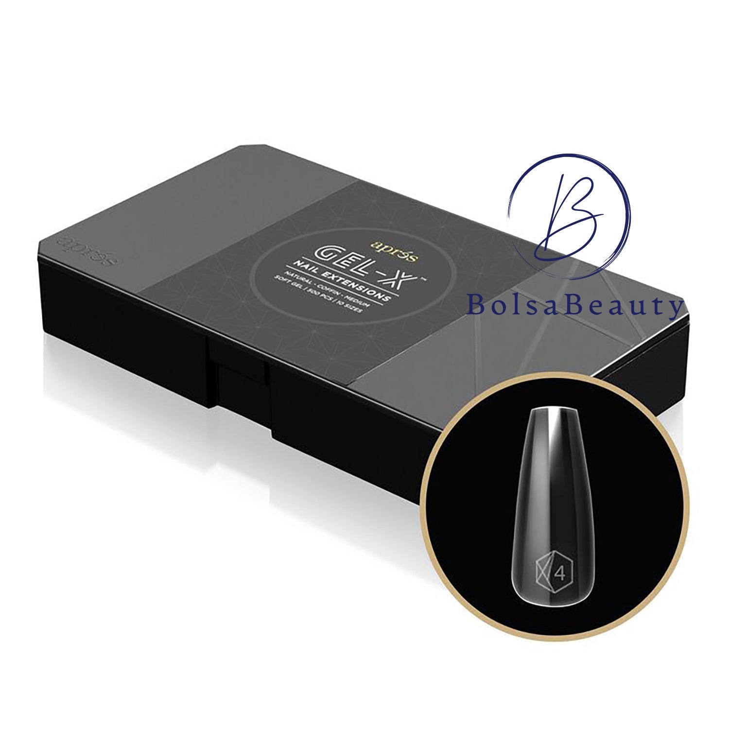 Apres - Gel X Tips Box: Natural Square (XS, S, M, L)