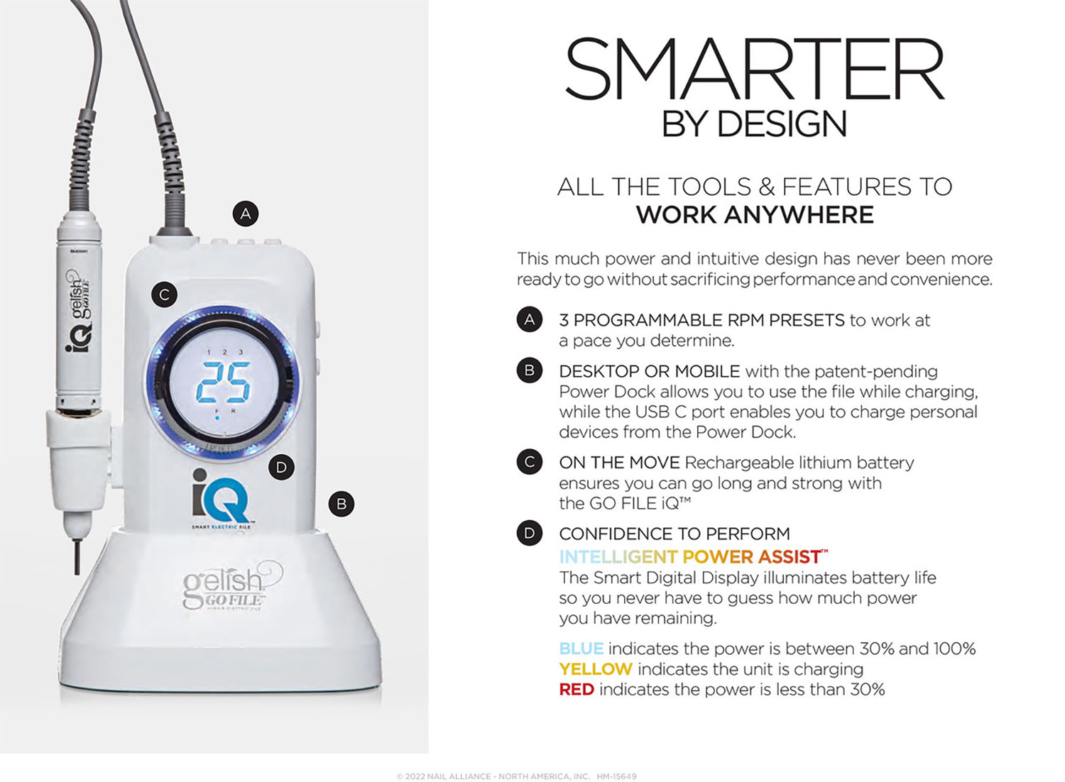 Gelish - Go File IQ Smart Drill - NEW 2024