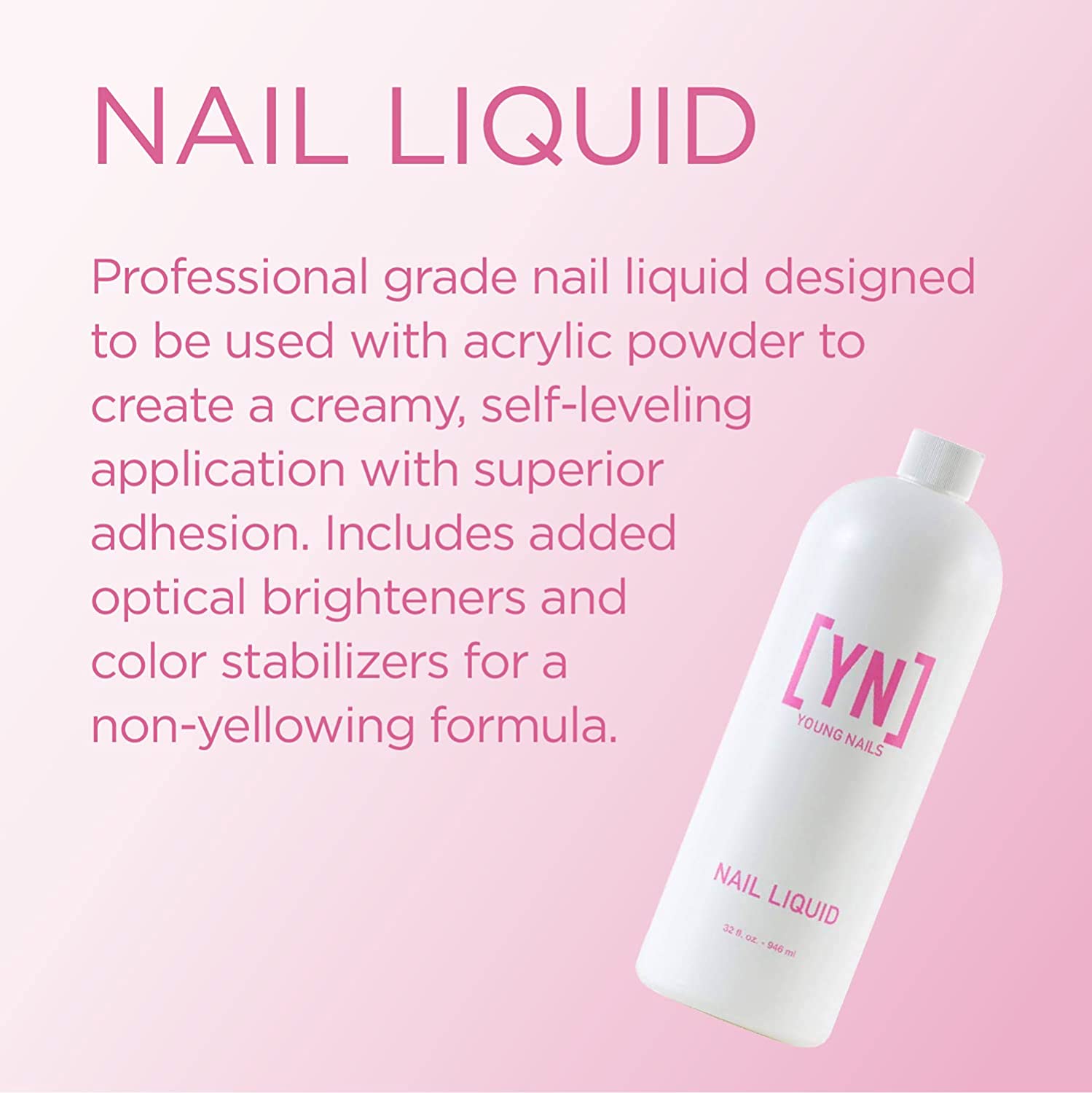 Young Nail - Liquid Monomer Refill (32oz/ 1 Gallon)
