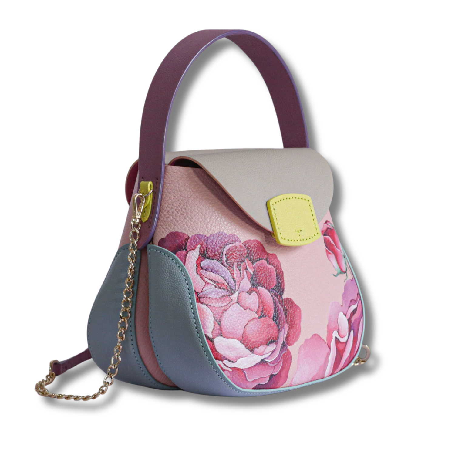 Charm Medium Hand Bag Dual Compartments Custom Color