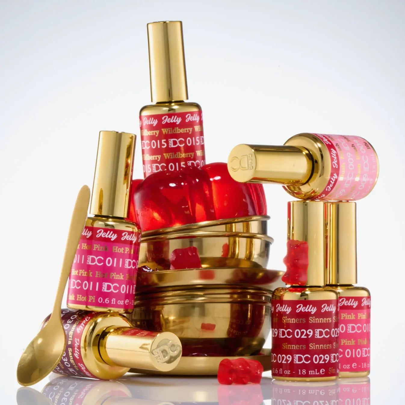DND DC All My Jelly Collection – 36 Color Gel Polish Set (#001–#036) – 0.6oz (18ml)