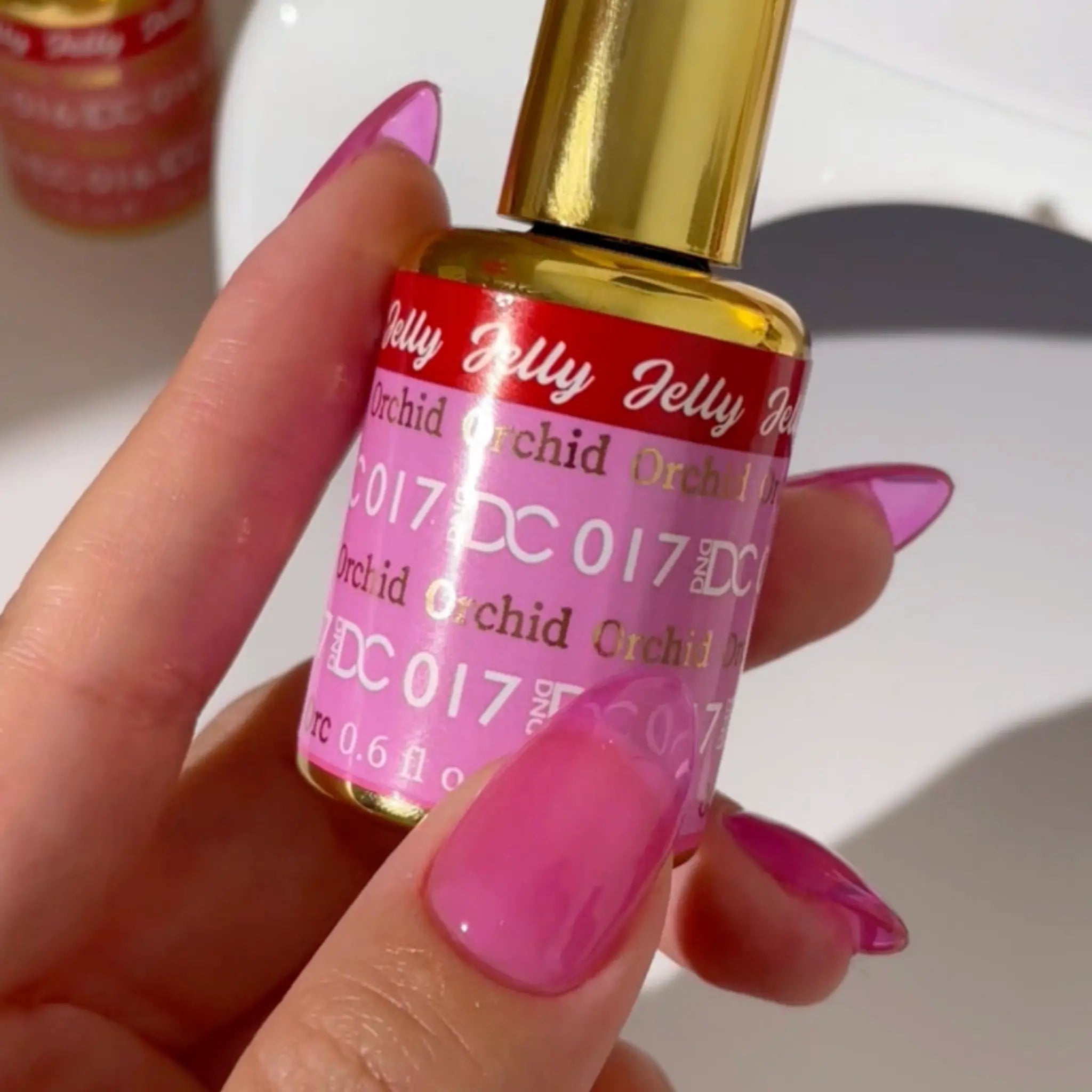 DND DC All My Jelly Gel Polish – #017 Orchid (0.6oz / 18ml) – NEW 2026