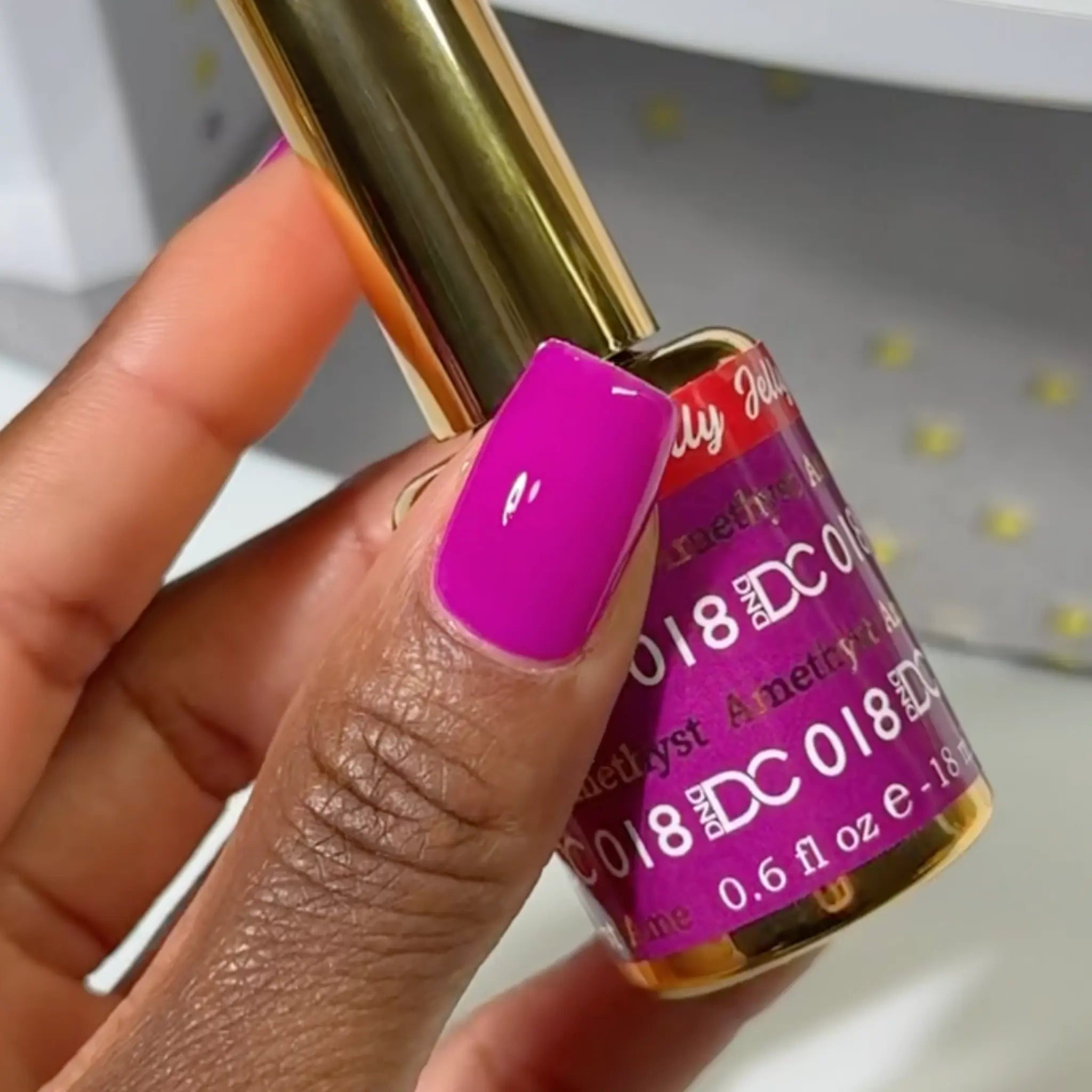 DND DC All My Jelly Gel Polish – #018 Amethyst (0.6oz / 18ml) – NEW 2026