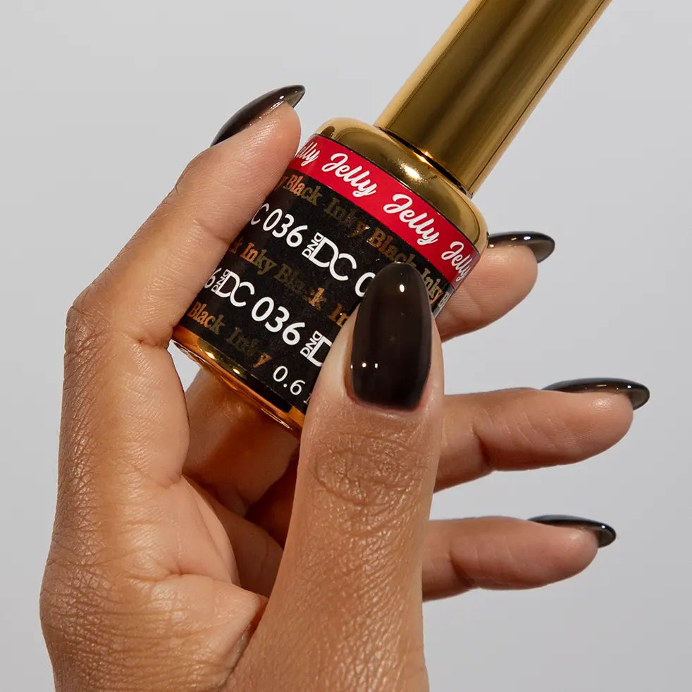 DND DC All My Jelly Gel Polish – #036 Inky Black (0.6oz / 18ml) – NEW 2026