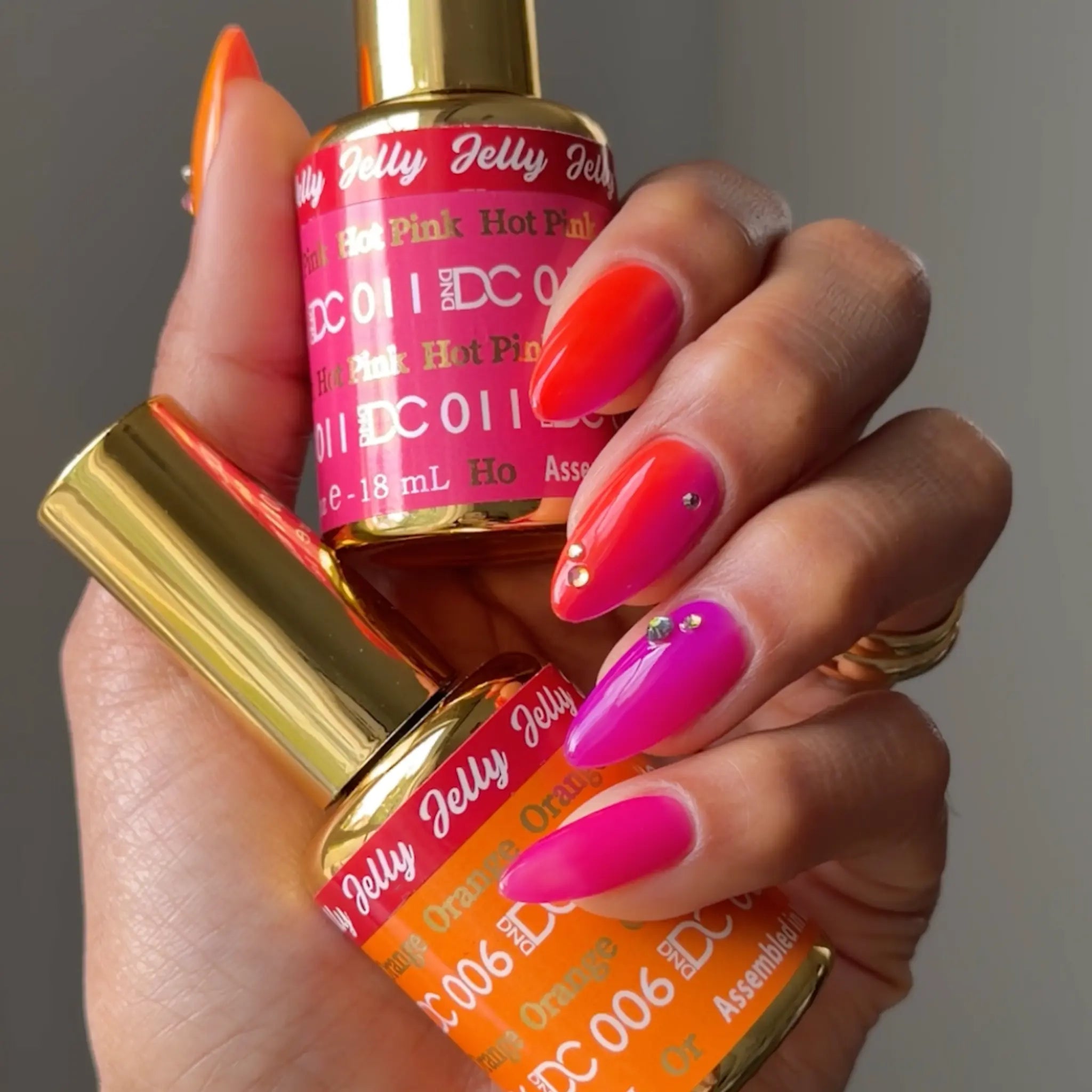 DND DC All My Jelly Gel Polish – #006 Orange (0.6oz / 18ml) – NEW 2026