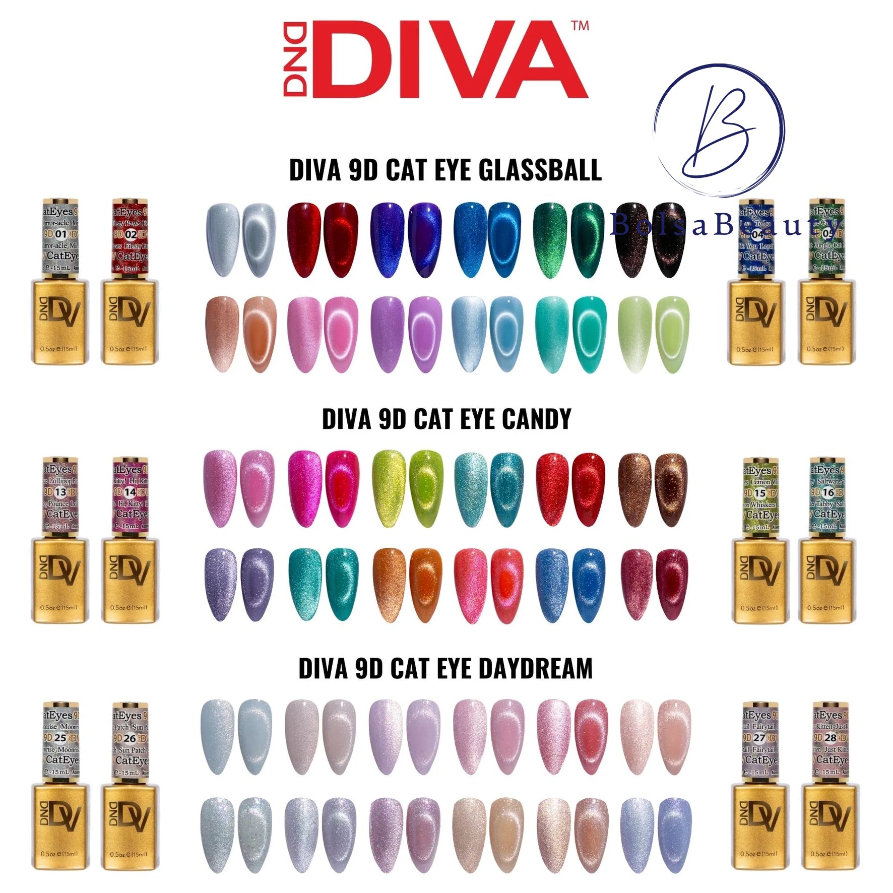 DND - DIVA Cat Eye (#01 - #36) - NEW 2024