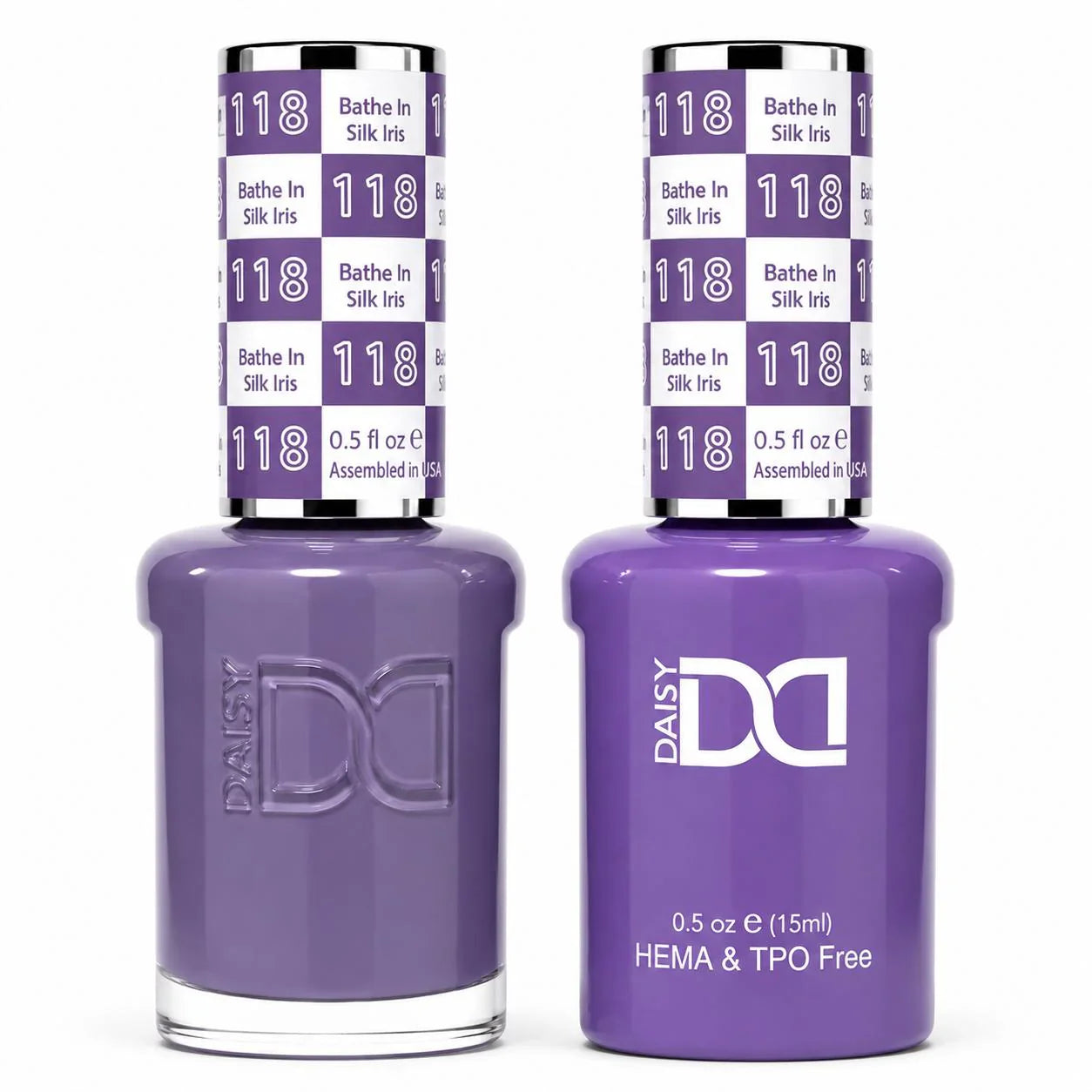 DND HEMA & TPO Free Gel Duo Matching Set – 118 Bathe In Silk Iris (Gel + Lacquer)