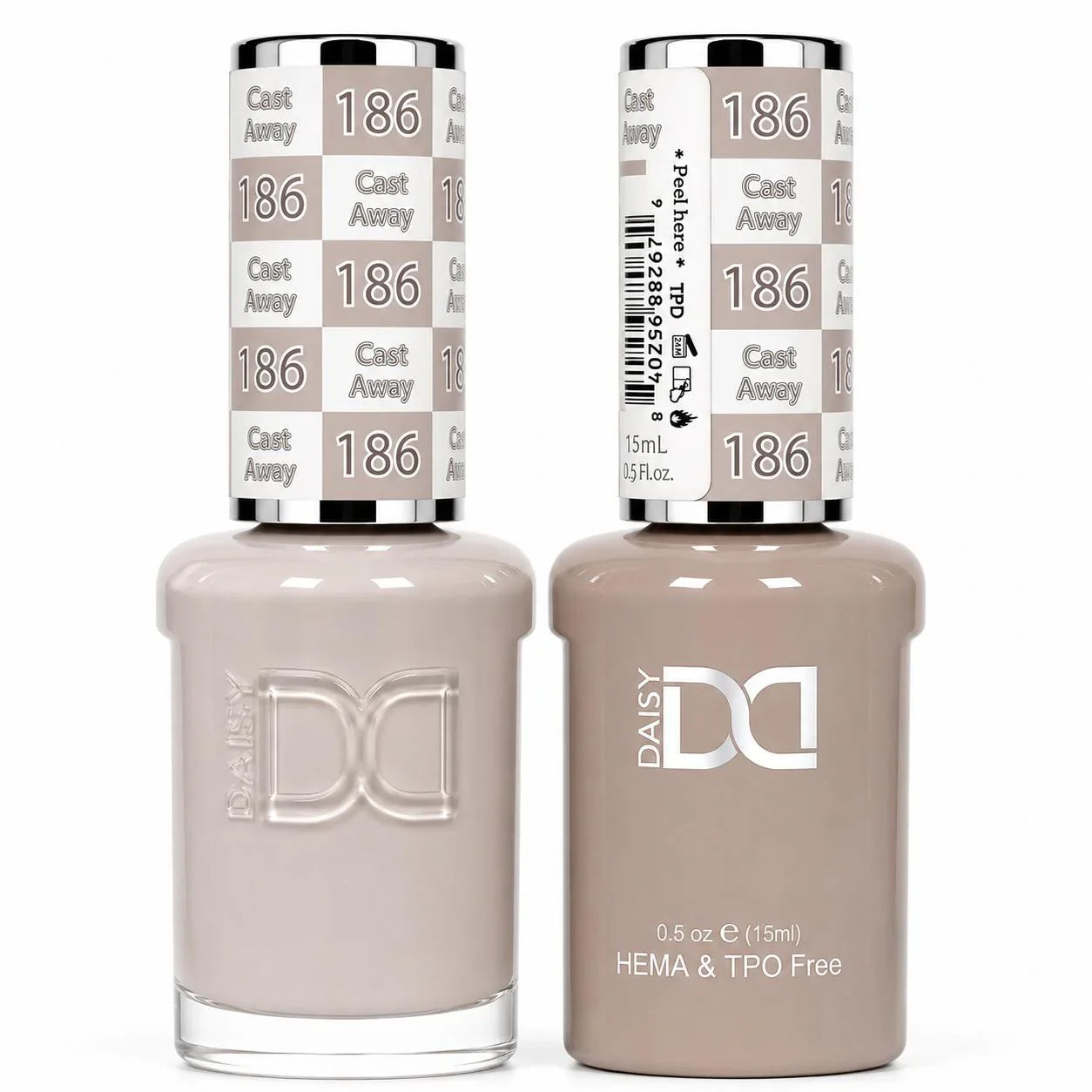 DND HEMA & TPO Free Gel Duo Matching Set – 186 Cast Away (Gel + Lacquer)