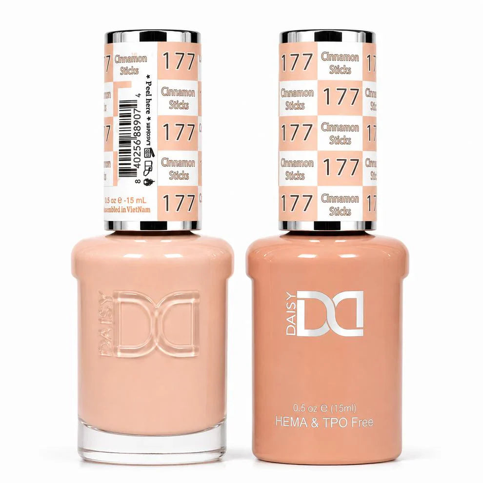DND HEMA & TPO Free Gel Duo Matching Set – 177 Cinnamon Sticks (Gel + Lacquer)