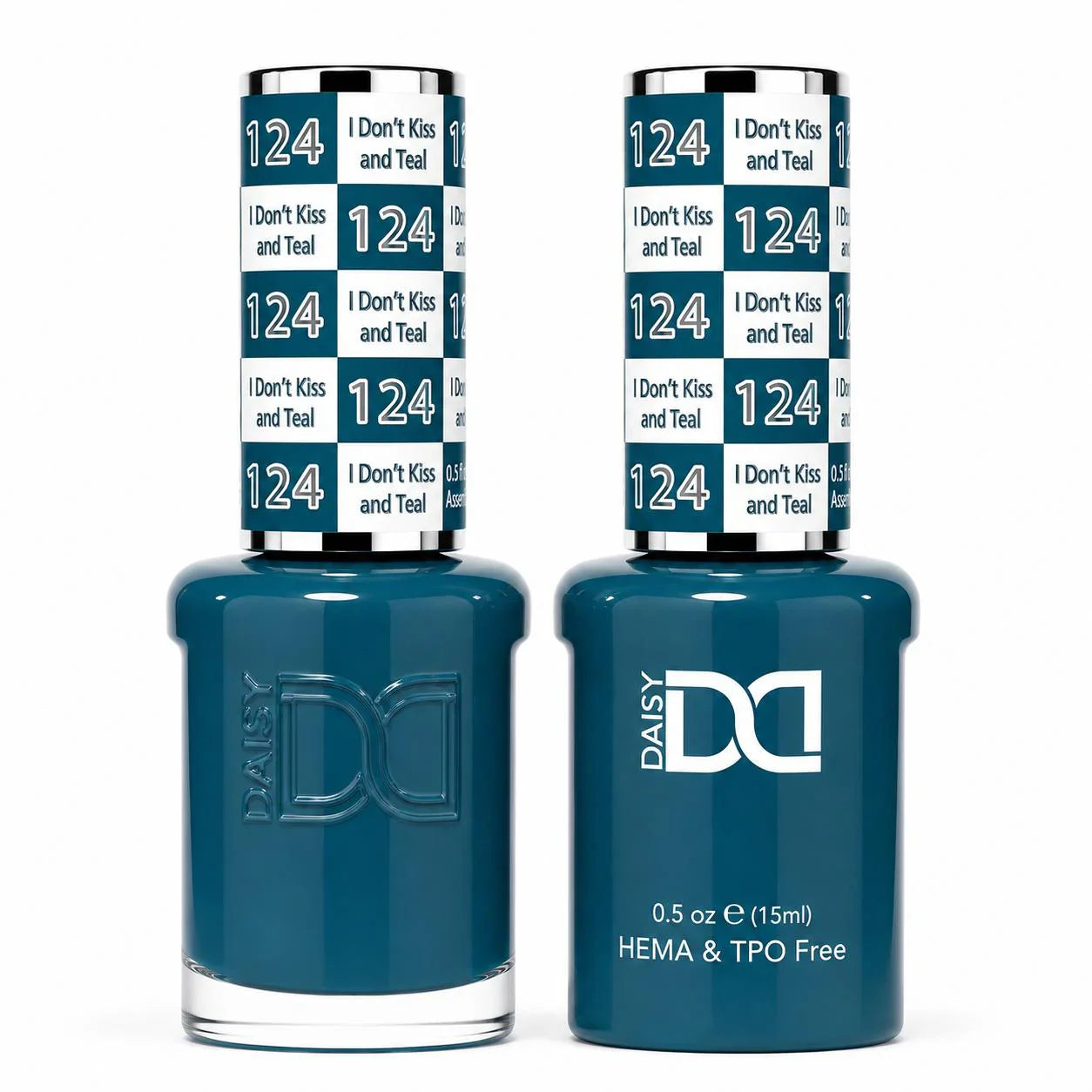 DND HEMA & TPO Free Gel Duo Matching Set – 124 I Don’t Kiss And Teal (Gel + Lacquer)