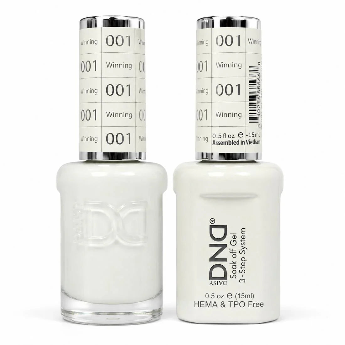 DND HEMA & TPO Free Gel Duo Matching Set – 001 Winning (Gel + Lacquer)