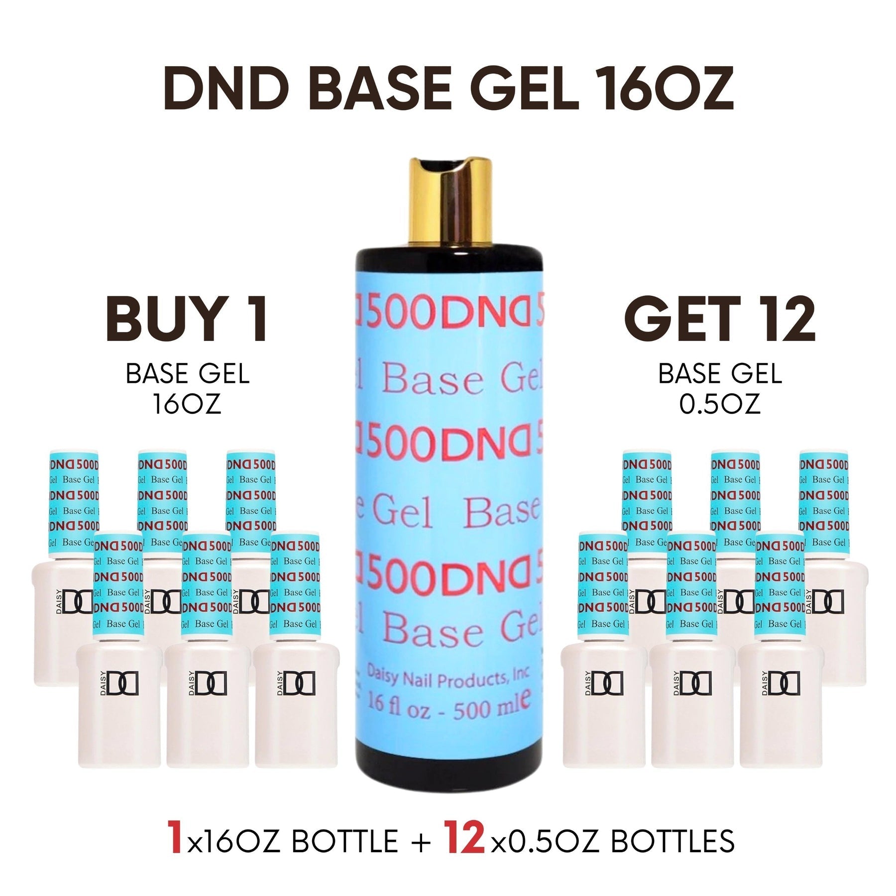 DND - DC Base Top Refill 16oz + 8 Small Bottles (New Bottle)