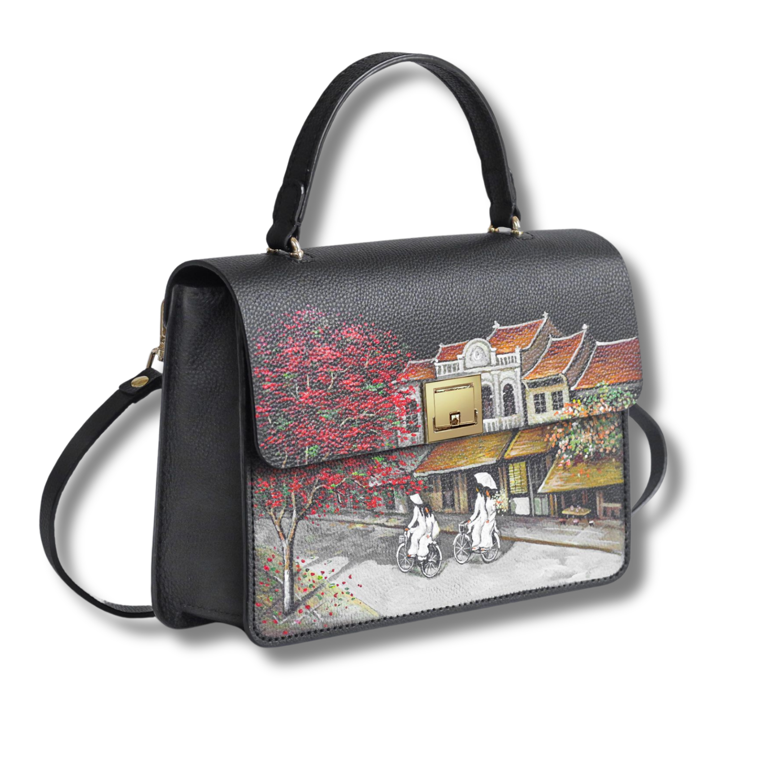 Fleur Medium Hand Bag Three Interior Pockets Custom Color