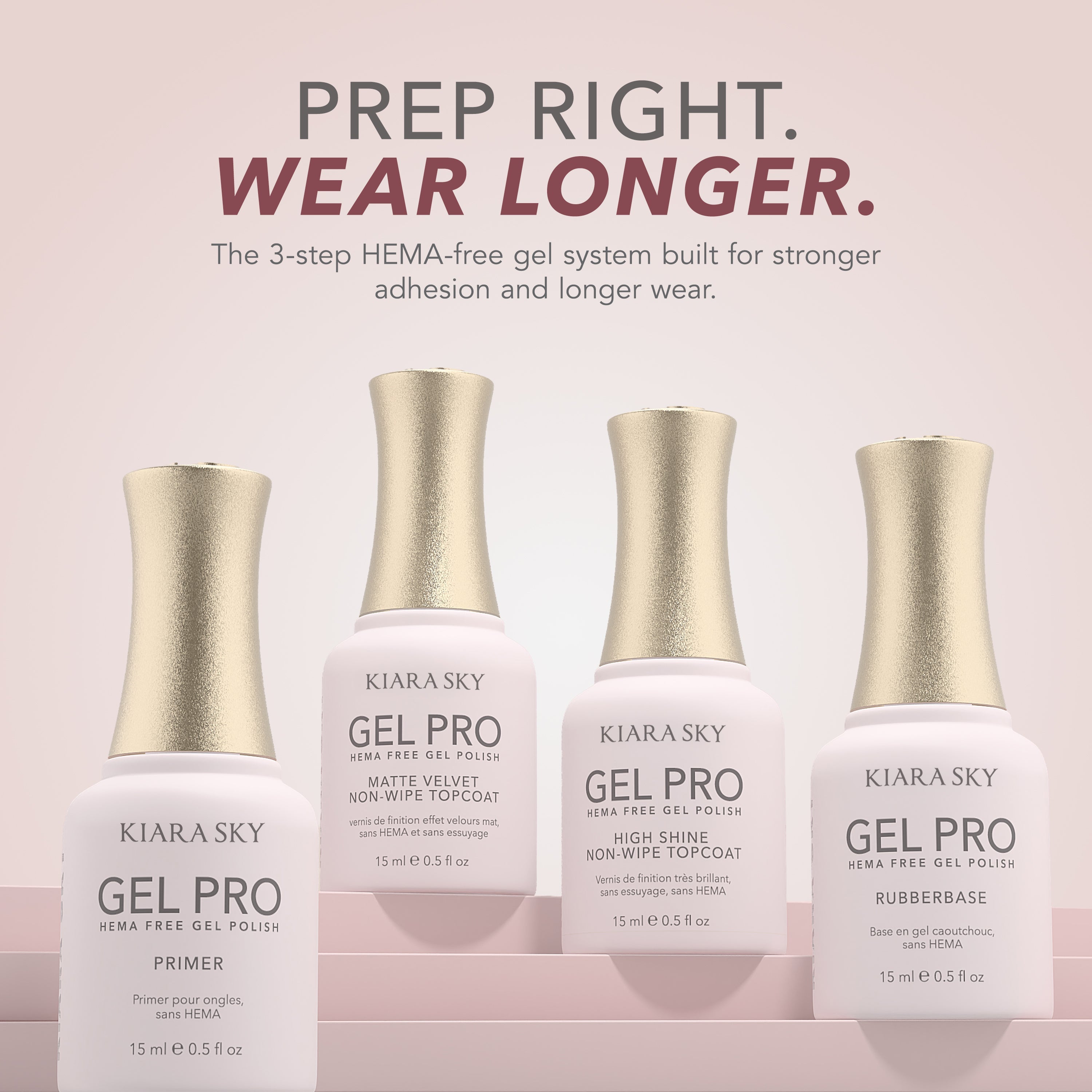 Kiara Sky HEMA-Free Gel Pro Polish – Free Rubber Base 0.5oz (15ml)