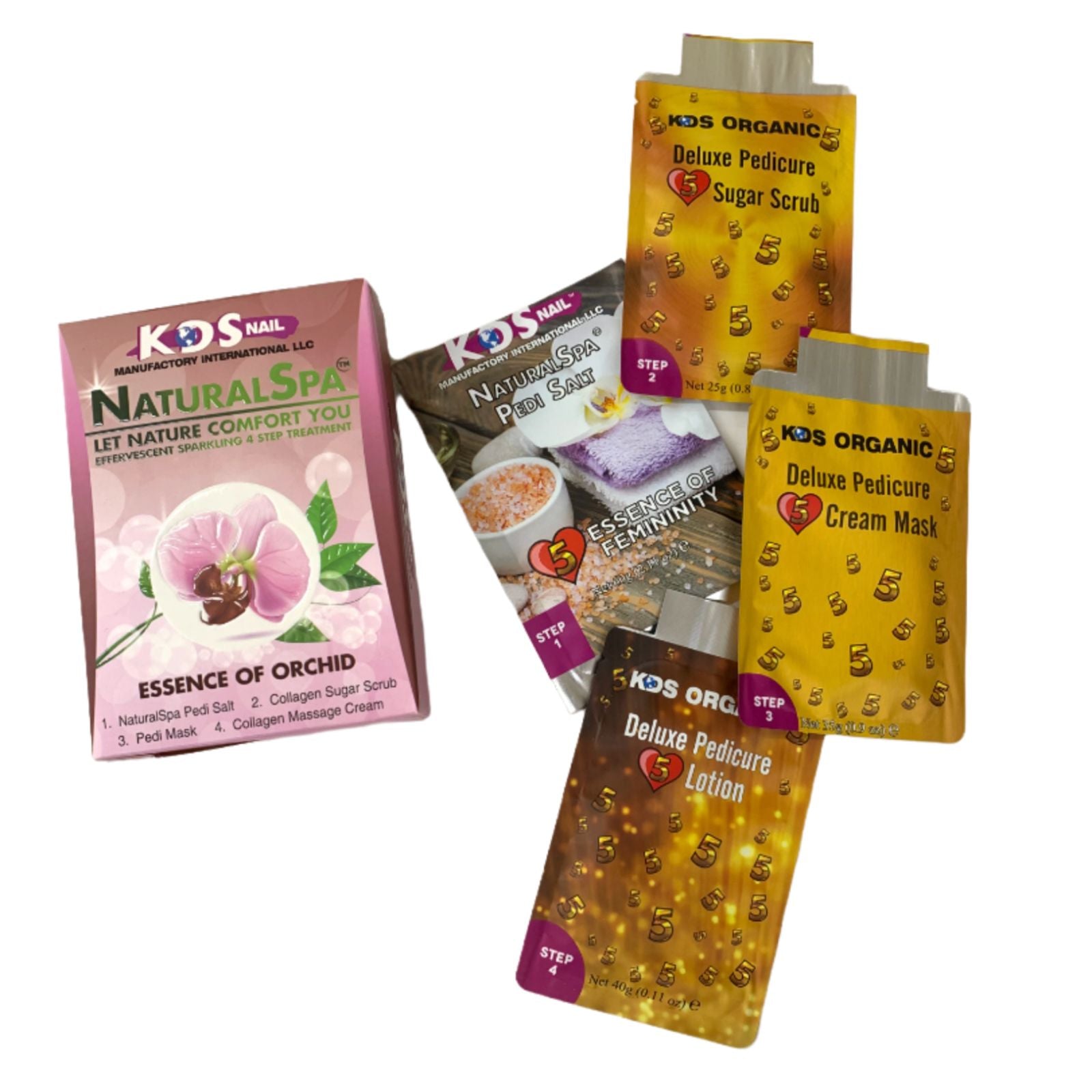 KDS - Pedicure Deluxe 4in1 (Case 88 Boxes) - Essence of Orchid