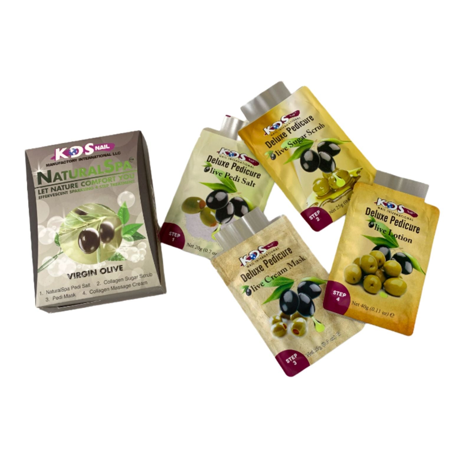 KDS - Pedicure Deluxe 4in1 (Case 88 Boxes) - Virgin Olive