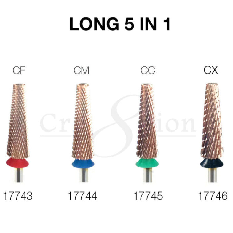 Cre8tion - 5 in 1 Nail Filing Bit - Long - 3/32